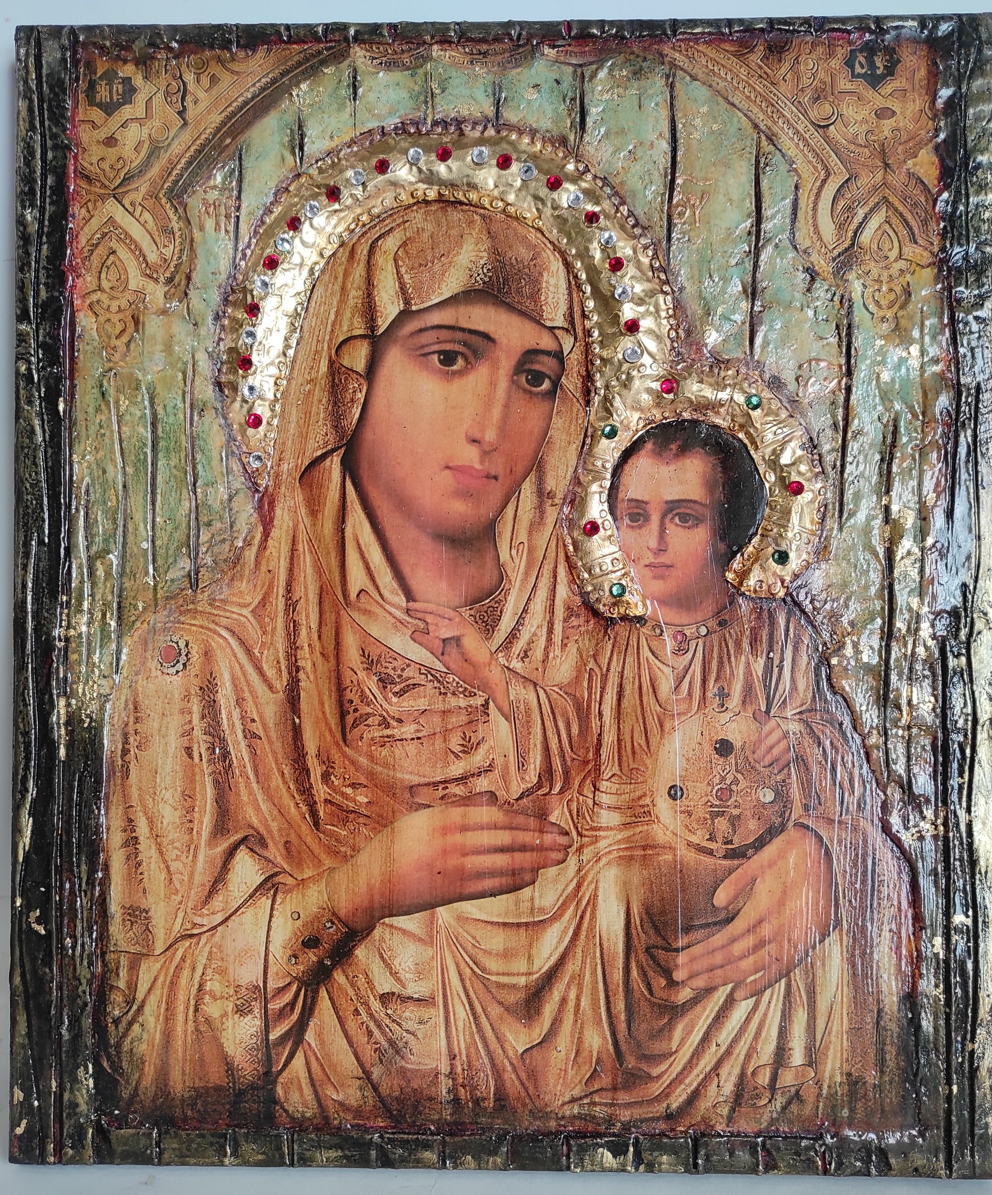 Virgin Mary with Jesus Jerusalem New Icon - Orthodox Greek Byzantine Icons