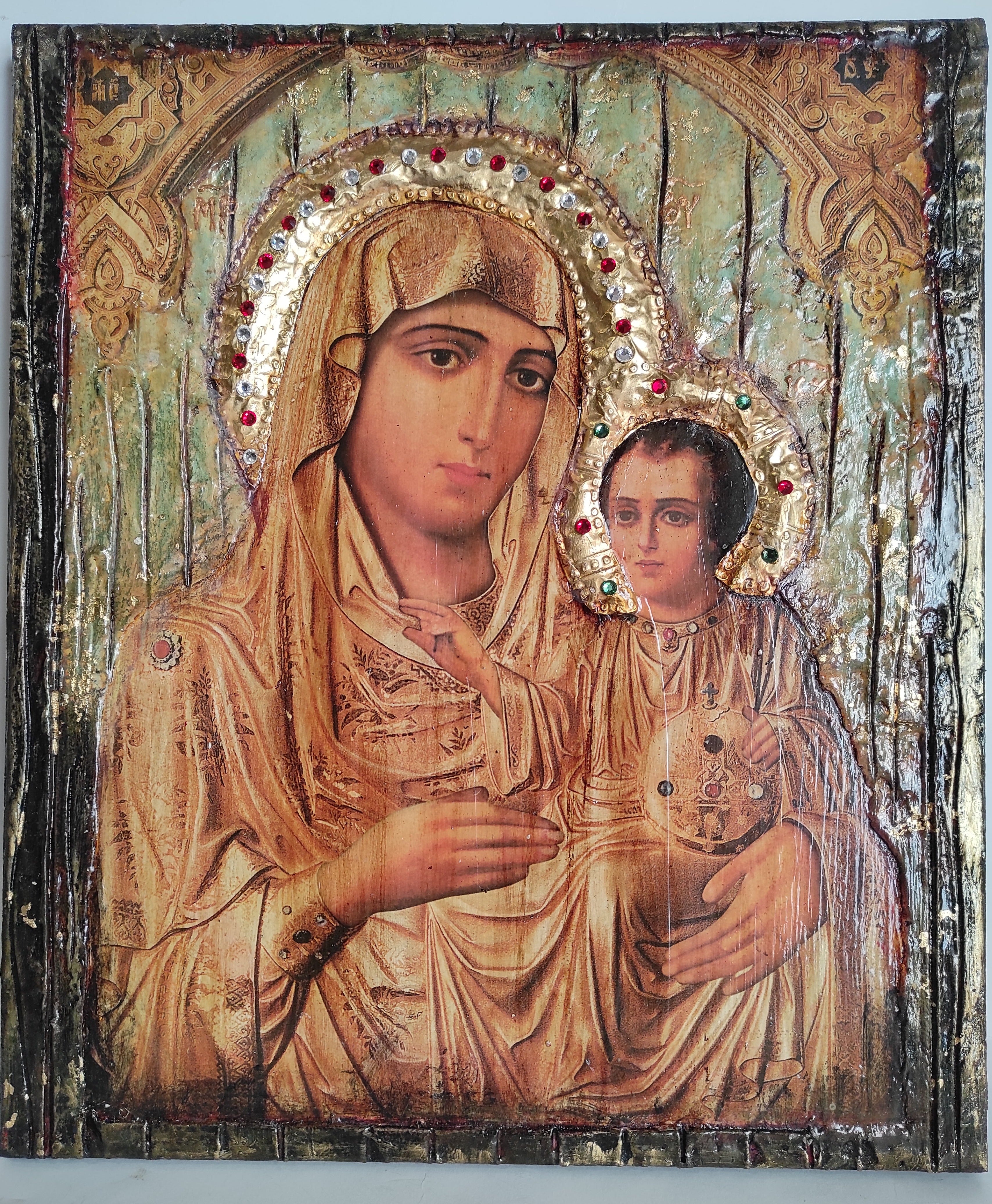 Virgin Mary with Jesus Jerusalem New Icon - Orthodox Greek Byzantine Icons