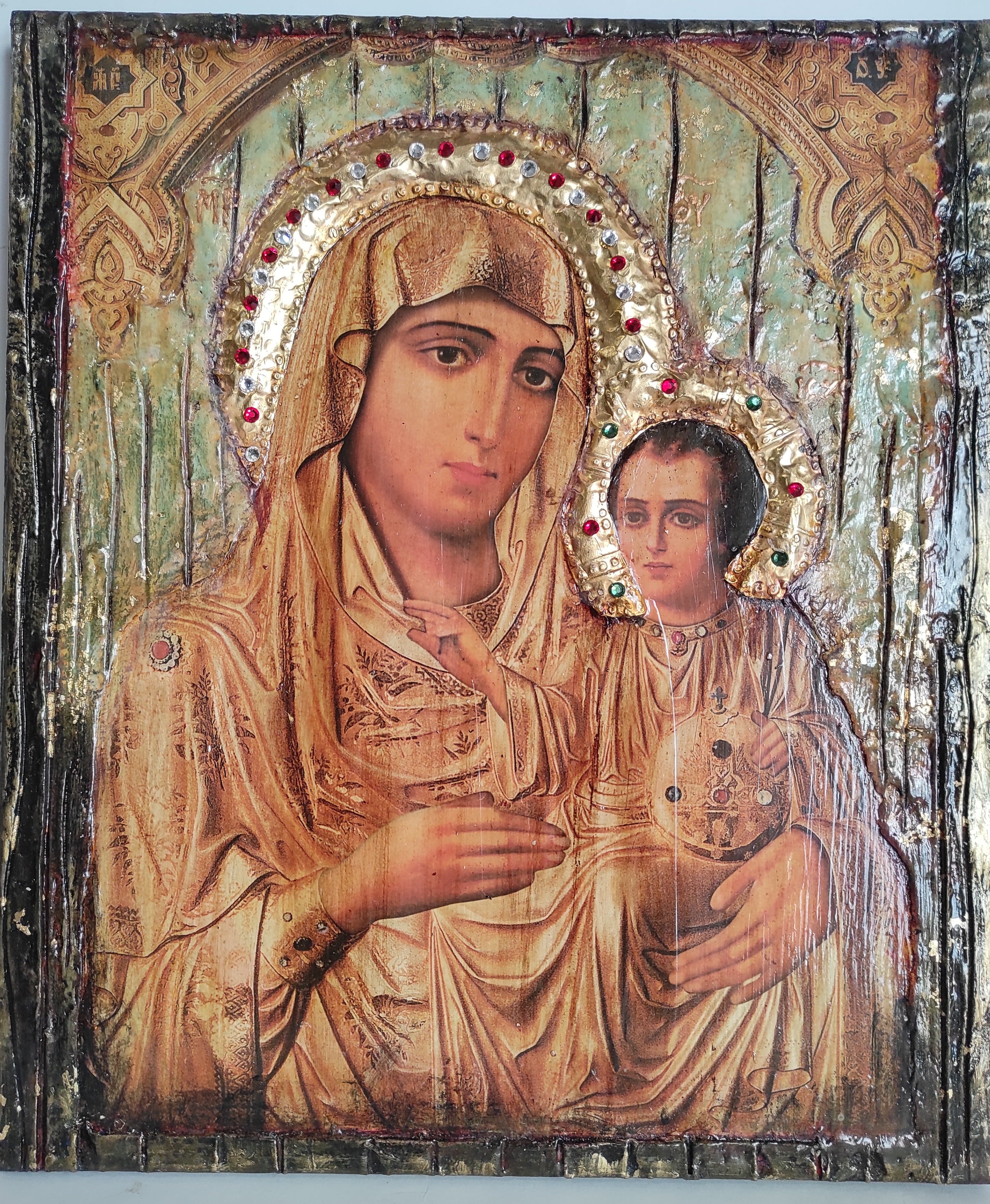 Virgin Mary with Jesus Jerusalem New Icon - Orthodox Greek Byzantine Icons