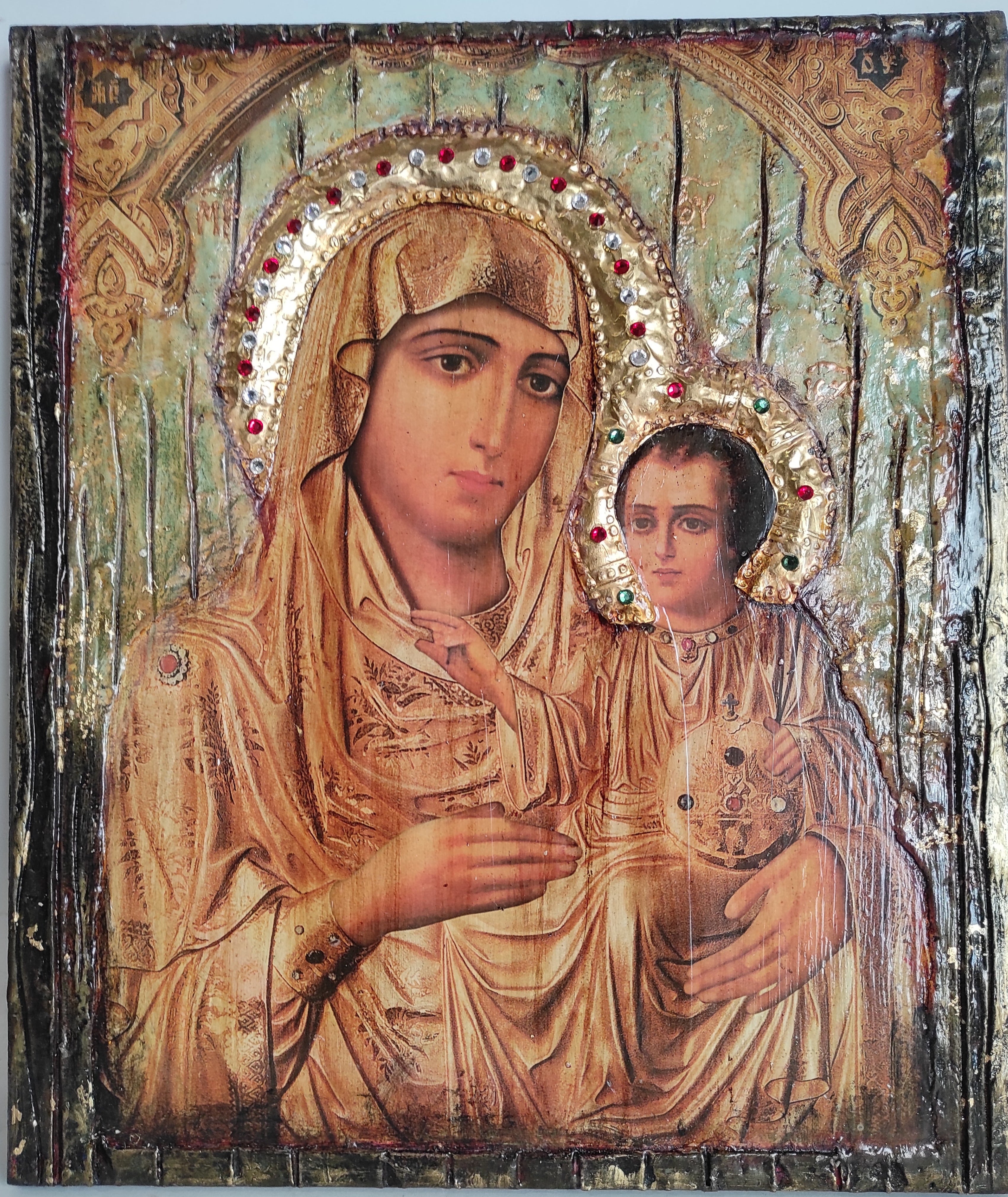 Virgin Mary with Jesus Jerusalem New Icon - Orthodox Greek Byzantine Icons