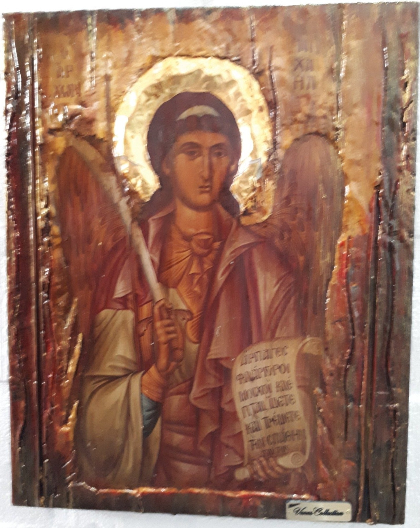 Holy Archangel Michael Icon-Greek Christian Orthodox Catholic Handmade Icons - Vanas Collection