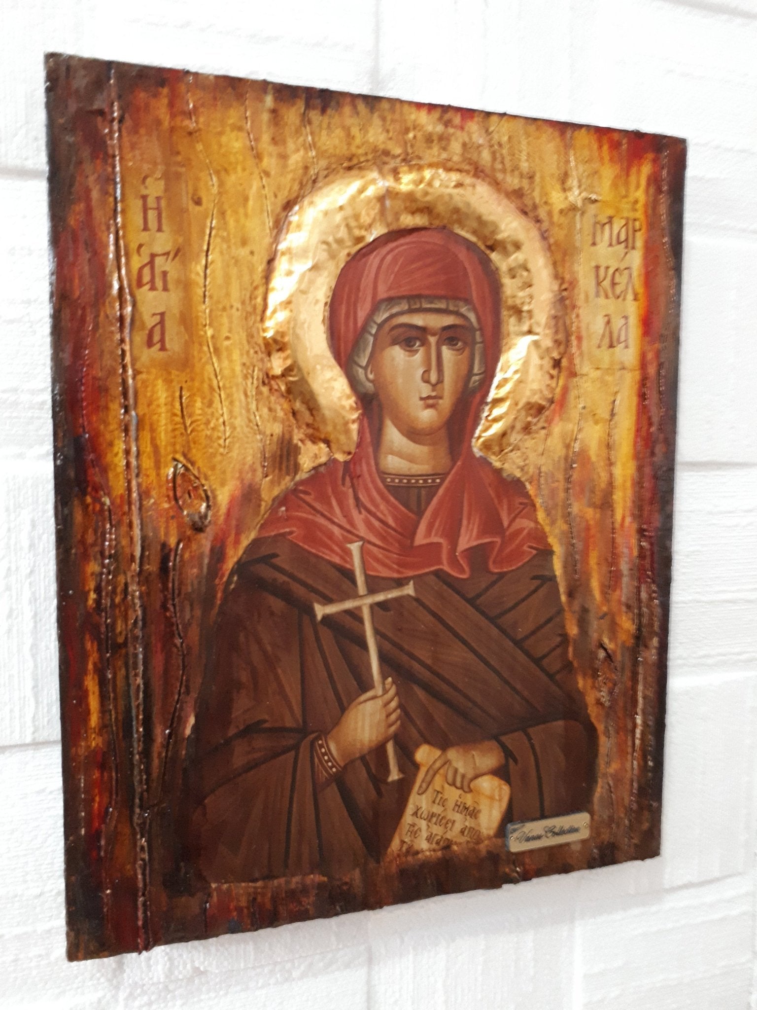 Saint St. Markella Icon - Greek Russian Orthodox Byzantine Icons-Antique Style - Vanas Collection