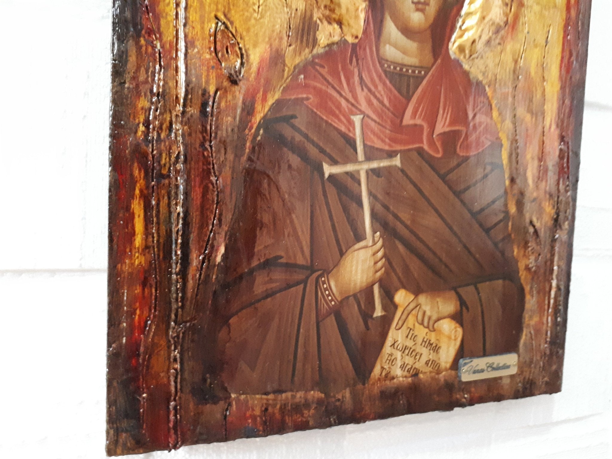 Saint St. Markella Icon - Greek Russian Orthodox Byzantine Icons-Antique Style - Vanas Collection