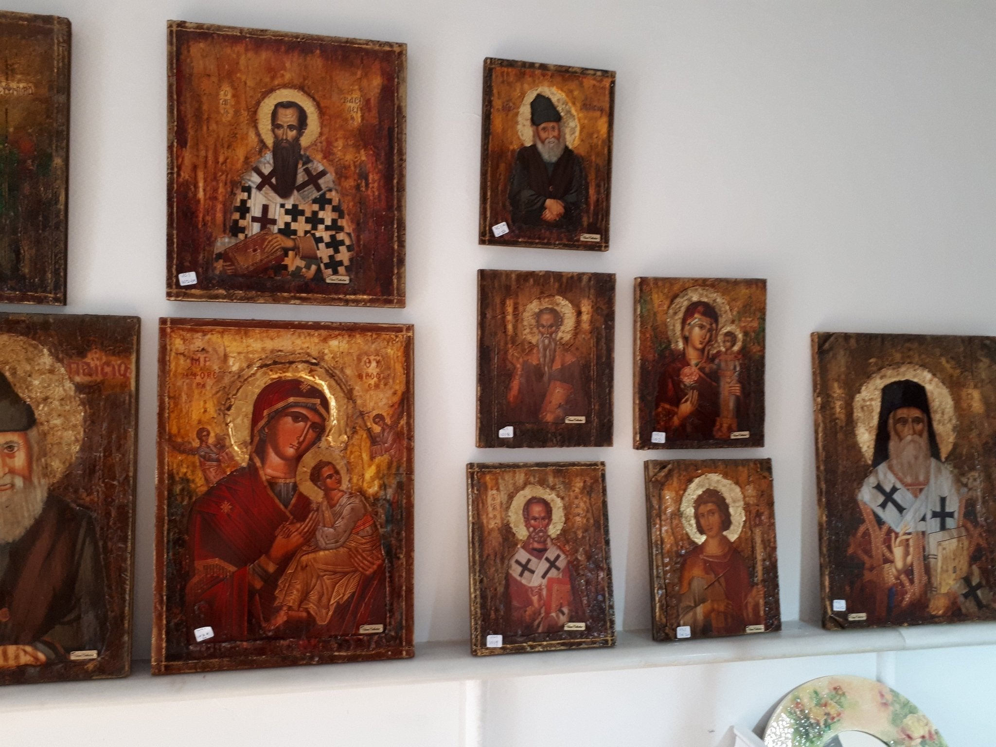 Saint Vasilios Basil- Orthodox Icon Byzantine Religious Antique Style Icon 44X32X1.5 - Vanas Collection