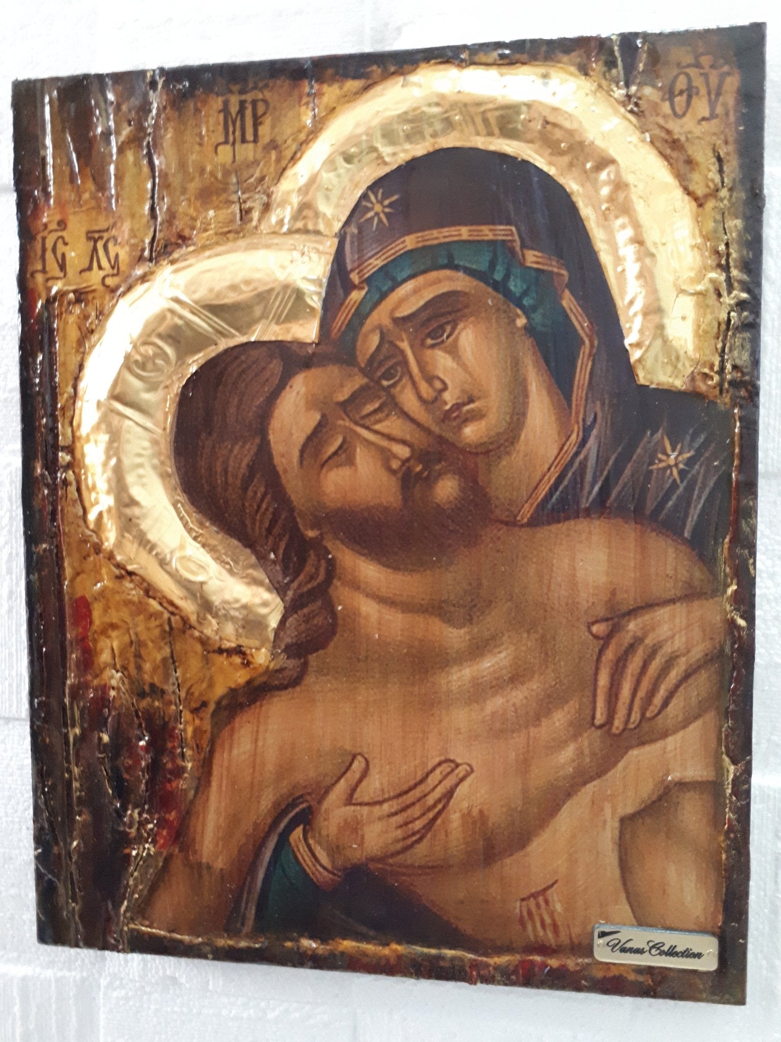Virgin Mary with Jesus Christ Panagia Icon-Greek Orthodoxox Byzantine Icons - Vanas Collection