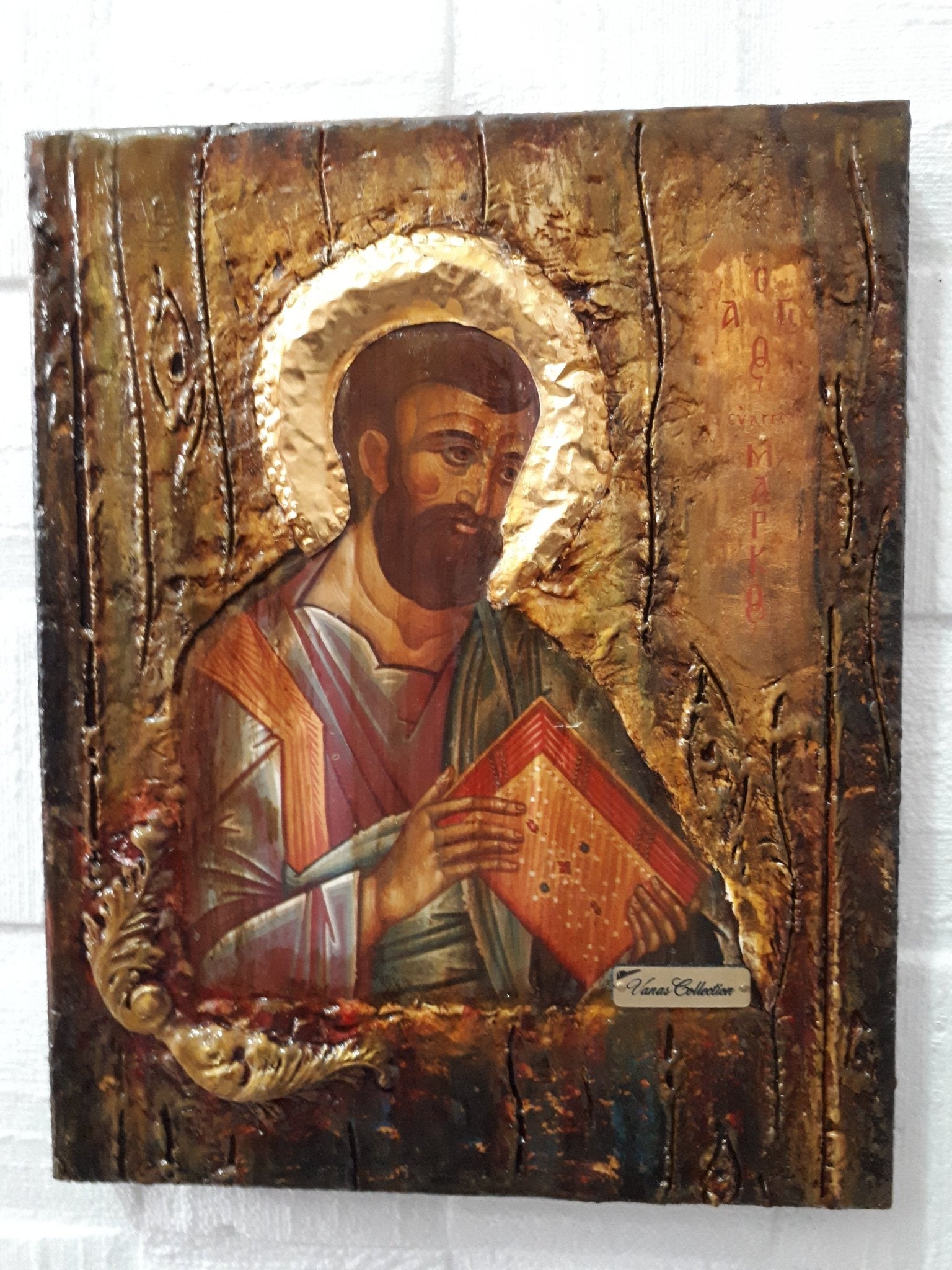 Saint Markos Mark Evangelist, the Apostle-Handmade Orthodox Christian Greek Icon - Vanas Collection