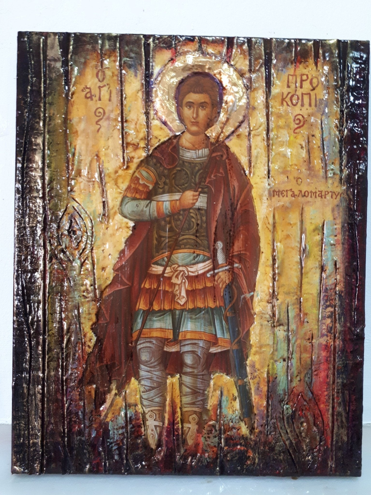 Saint Procopius the Great Martyr Icon-Prokopios Orthodox Greek Christian Icons - Vanas Collection