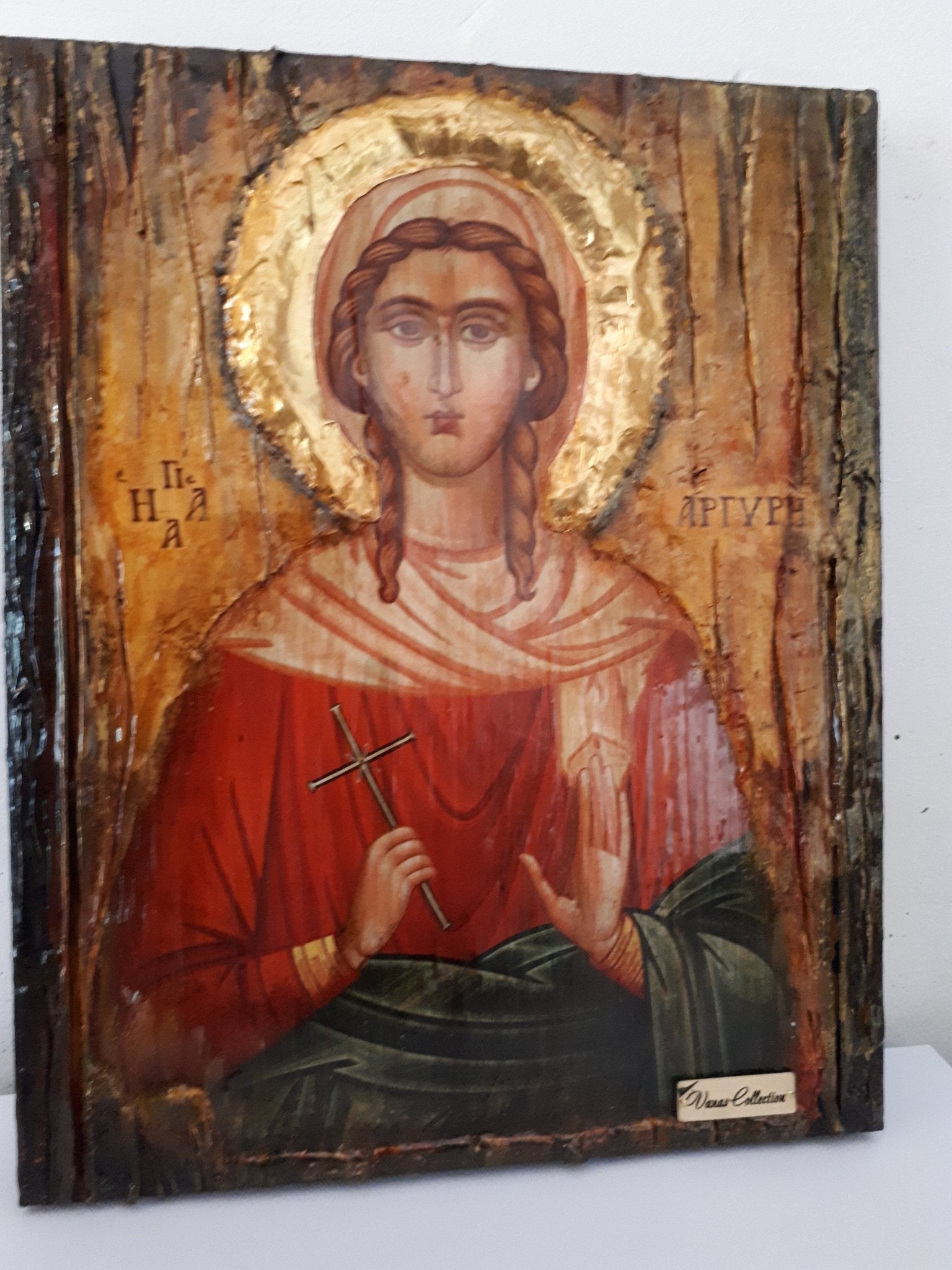 Saint St Argyri, Argyro Argyre the Neomartyr of Proussa Icon-Greek Handmade Icons - Vanas Collection
