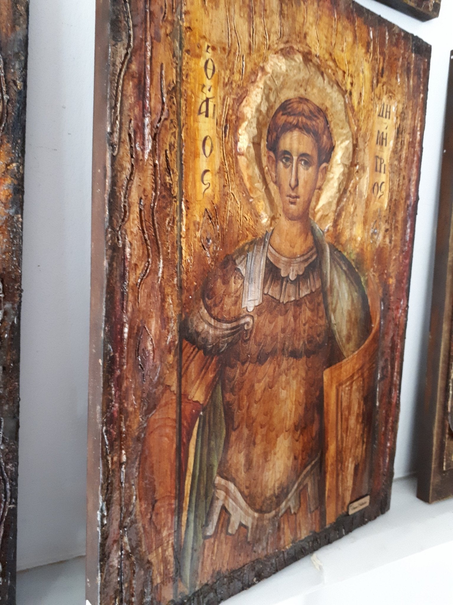 Saint St Dimitrios Demetrius Handmade Orthodox Icon Byzantine Rare Icons - Vanas Collection
