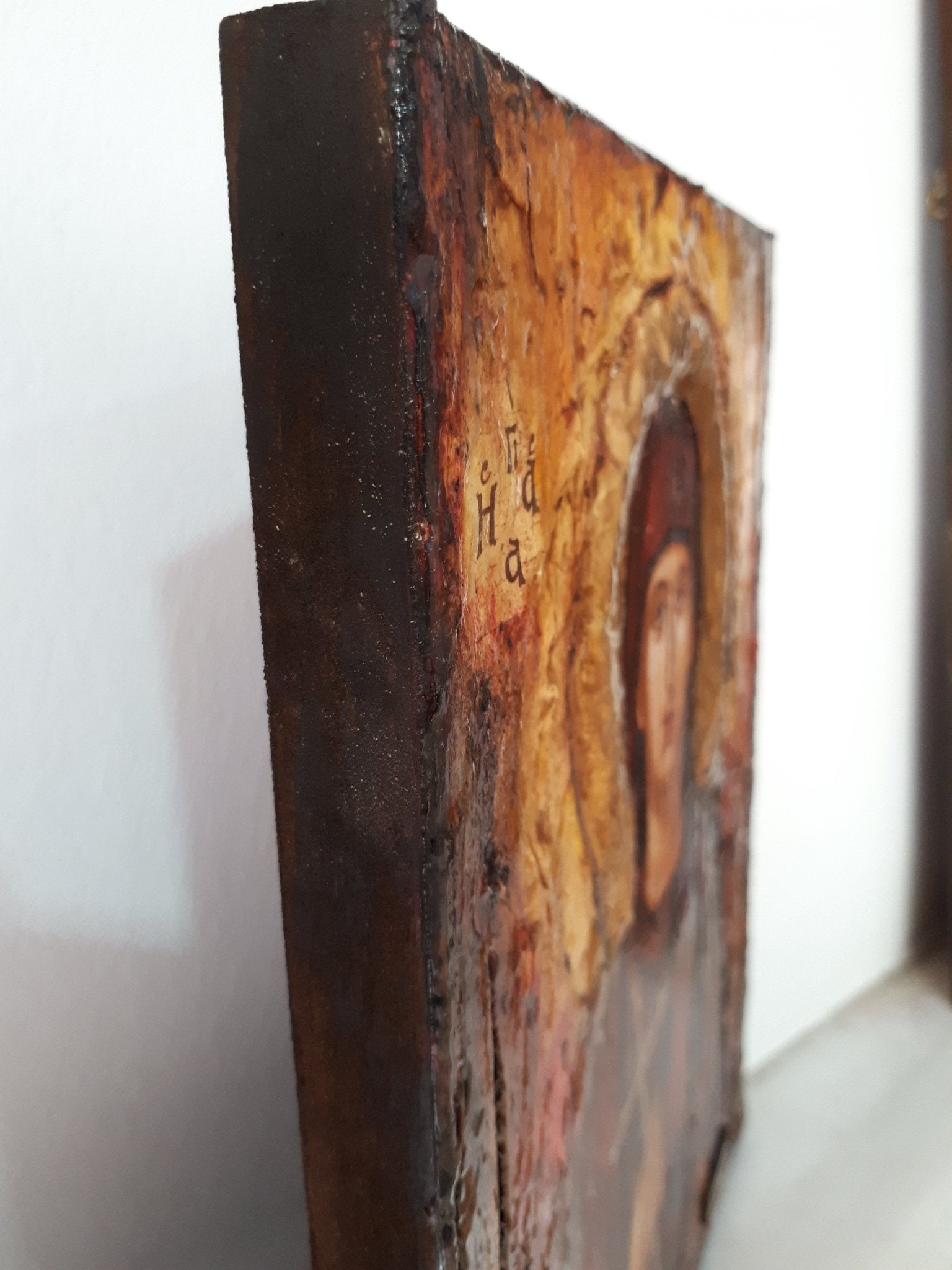 Saint St. Evdokia Rare Greek Orthodox & Christian Icon on Wood-Unique Handmade Icon - Vanas Collection