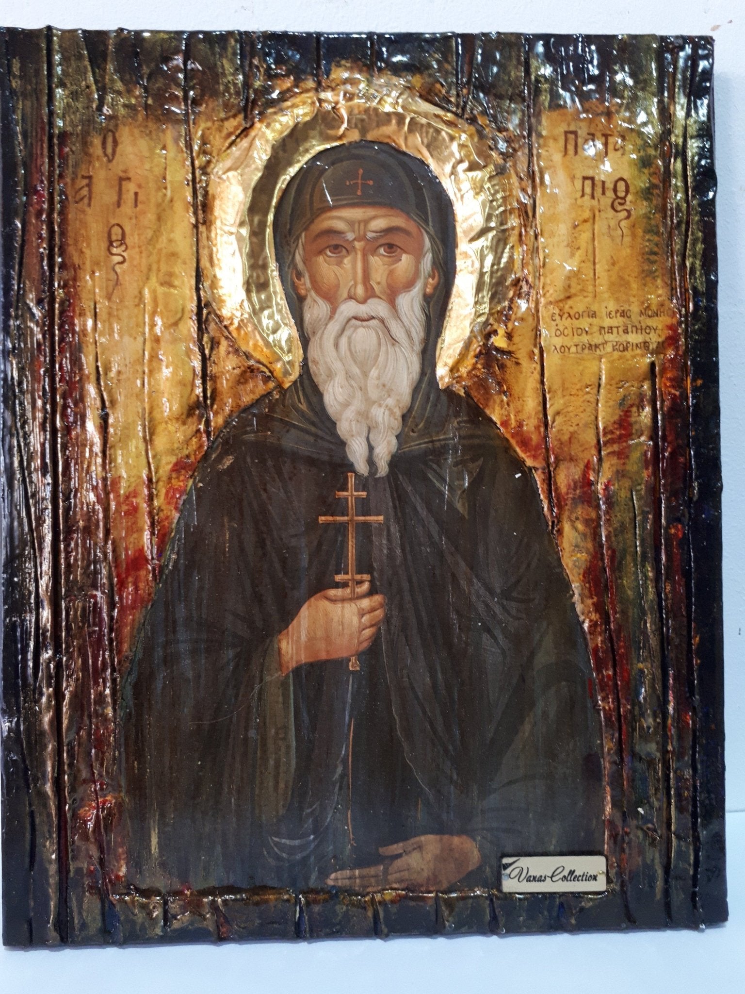 Saint St. Patapios of Thebes Icon - Orthodox Greek Byzantine Wooden Icons - Vanas Collection