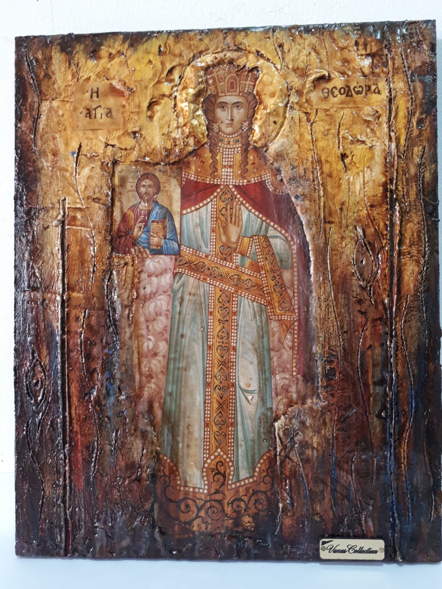 Saint Theodora the Empress -Augusta Icon- Orthodox Greek Full Body Icons - Vanas Collection